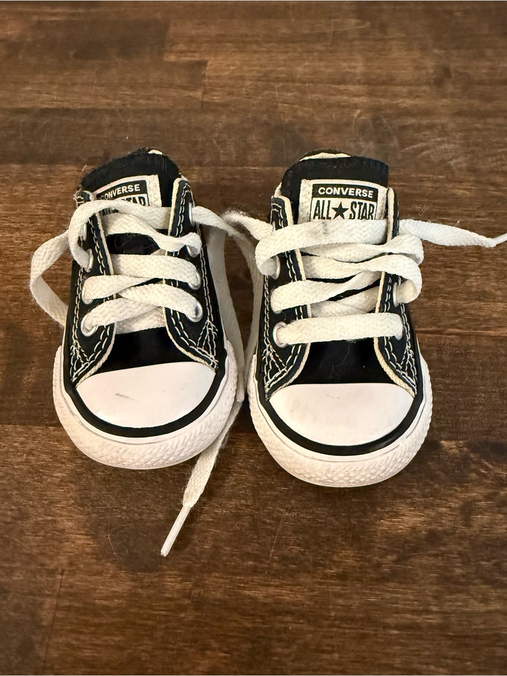 Converse Kids Black and White All Star Low-Top Sneakers